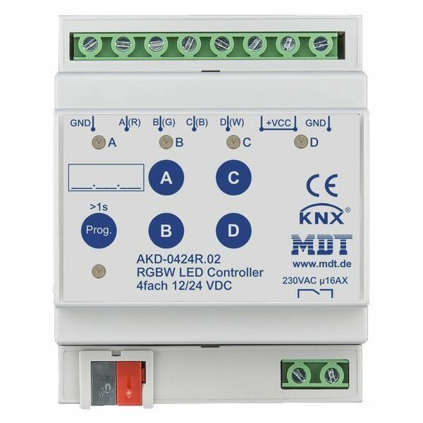 MDT LED Controller AKD-0424R.02 RGBW 4fach 4TE REG