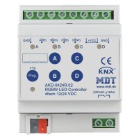 MDT LED Controller AKD-0424R.02 RGBW 4fach 4TE REG