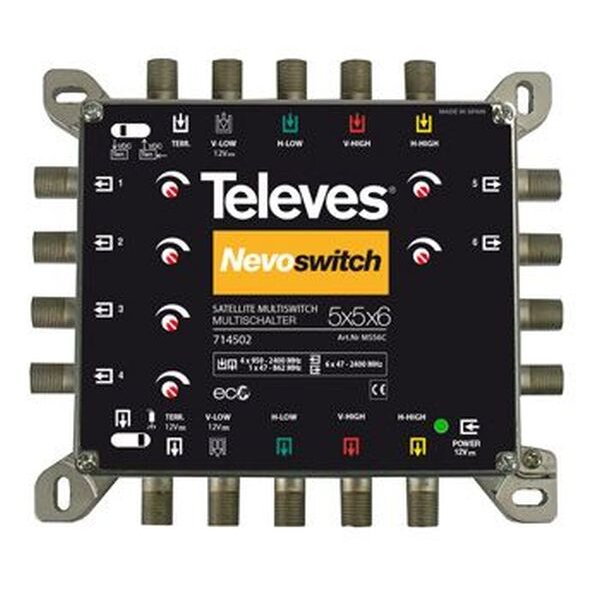 TELEVES Guss-Multischalter NEVO MS56C receiverpowered kaskadierbar