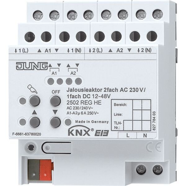 JUNG Jalousieaktor 2502REGHE KNX 2fach