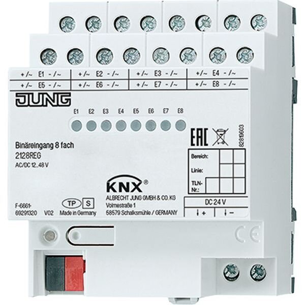 JUNG Binäreingang 2128REG KNX 8fach