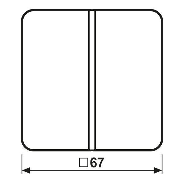 JUNG Tastensatz CD401TSAWW 1fach komplett