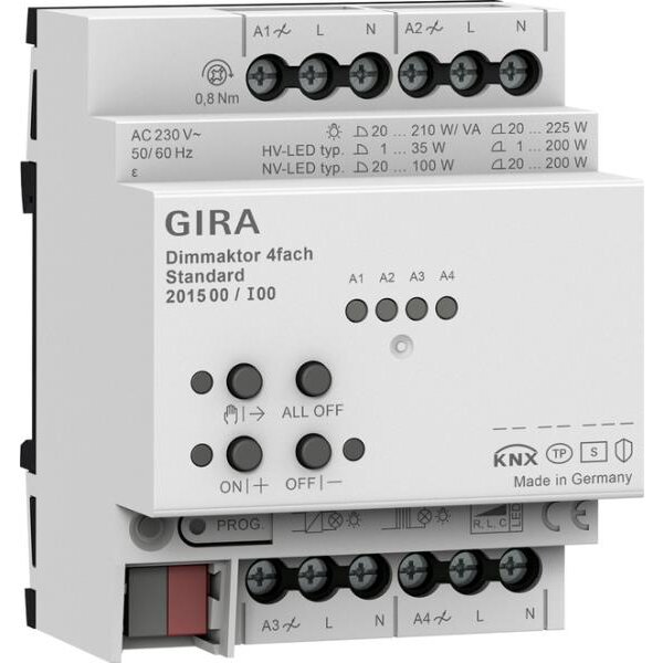 GIRA Dimmaktor 201500 4f REG Std KNX Secure