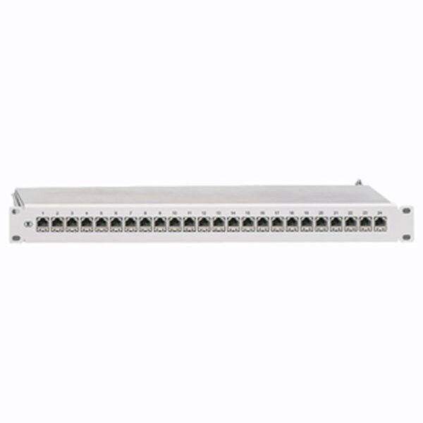 Rutenbeck 19" Patchpanel flex Cat6 1HE 24xRJ45s lichtgrau basic