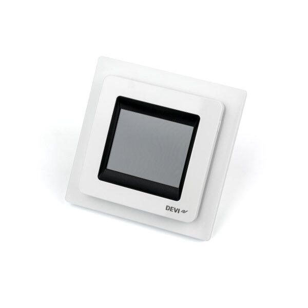 DEVI Uhren-Thermostat DEVIreg Touch reinweiß TouchDisplay