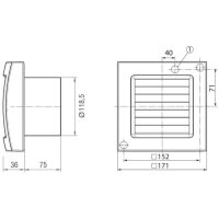 Maico Kleinraumventilator ECA 120 K