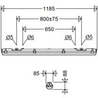 Schuch LED-Feuchtraumwannenleuchte Luxano 167 12L42G2