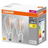 Osram LED-Leuchtmittel BASECLA60 7W 827 230V FIL E27 FS2