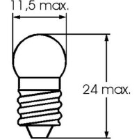 Barthelme Taschenlampenbirne Kugel E10 2,5V 0,3A