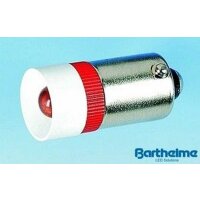 Barthelme Single-LED 10x25mm BA9s 230V AC/DC weiss