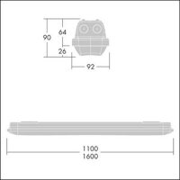 THOR LED-Feuchtraumwannenleuchte AquaForce Pro S 4300 840 PC MB HF