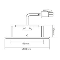 nobile LED-Deckeneinbaustrahler LB22 A 5068 T Flat chrom...