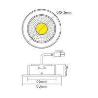 nobile LED-Deckeneinbaustrahler LB22 A 5068 T Flat chrom 8W 940 38° dim