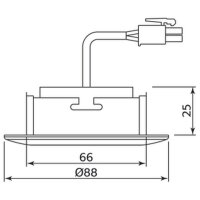 nobile LED-Deckeneinbaustrahler LB22 5068 ECO Flat chrom 8W BIO 930 38°