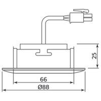 nobile LED-Deckeneinbaustrahler LB22 5068 ECO Flat chrom-matt 8W BIO 930 38°