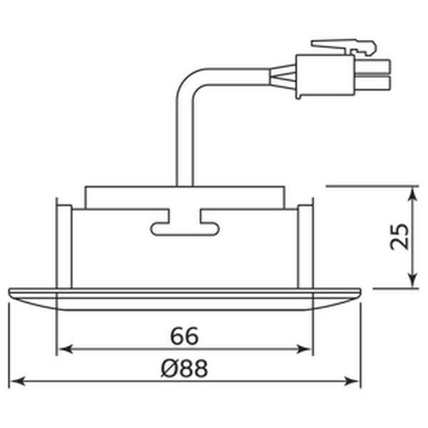 nobile LED-Deckeneinbaustrahler LB22 5068 ECO Flat sw-mt 8W BIO 930 38°