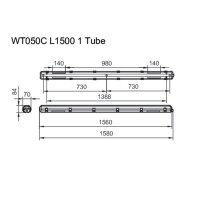 Philips Lighting FR-Leergehäuse WT050C 1xTLED L1500