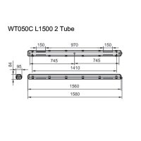 Philips Lighting FR-Leergehäuse WT050C 2xTLED L1500