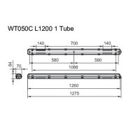 Philips Lighting FR-Leergehäuse WT050C 1xTLED L1200