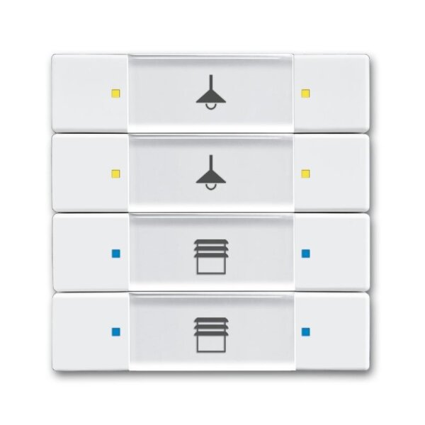 Busch-Jaeger Bedienelement 6127/02-84 4fach studioweiß