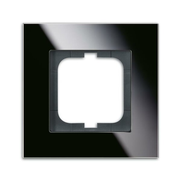 Busch-Jaeger Rahmen 1721-825 1fach Glas schwarz Glas schwarz
