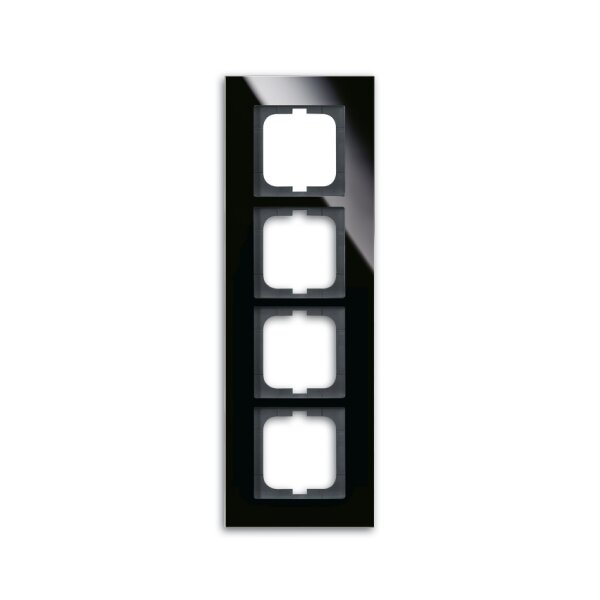 Busch-Jaeger Rahmen 1724-825 4fach Glas schwarz Glas schwarz