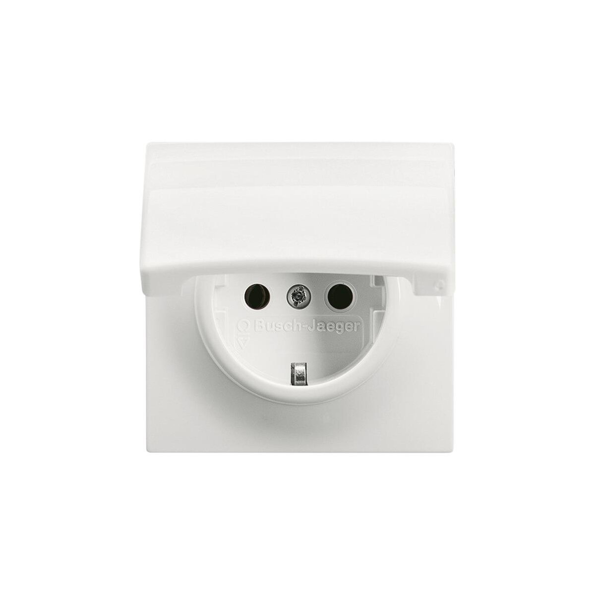 Busch-Jaeger Modulo Presa Schuko 20 EUK-212 - Bianco, Con Coperchio Ribaltabile, 16A - Serie Duro 2000