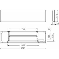 Trilux LED-Deckenleuchte 2350 G3 D2 PW19 40/30/ML-840 ET