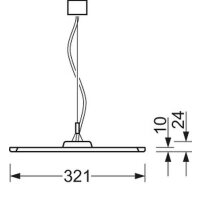 Regiolux LED-Pendelleuchte kayak-KYHIL/1500 6400 840 DALI vw