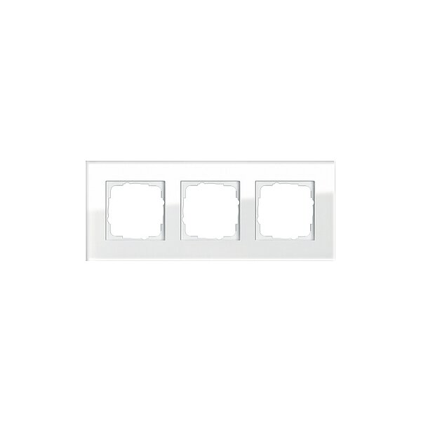 GIRA Rahmen 021312 3fach Esprit Glas weiss