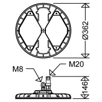 Schuch LED-Hallenleuchte TRIANO disc 112W 18000lm breits....