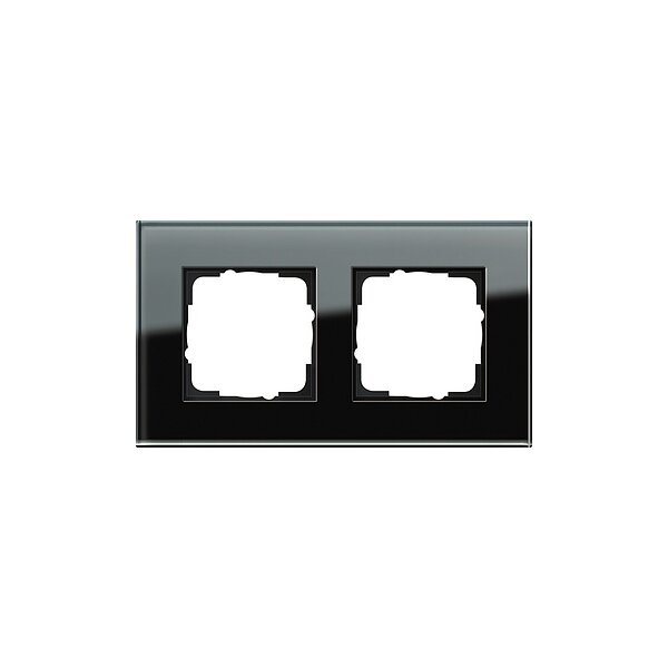 GIRA Rahmen 021205 2fach Esprit Glas schwarz