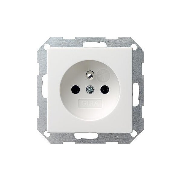 GIRA Steckdose 048527 Erdstift System 55 reinweiss matt