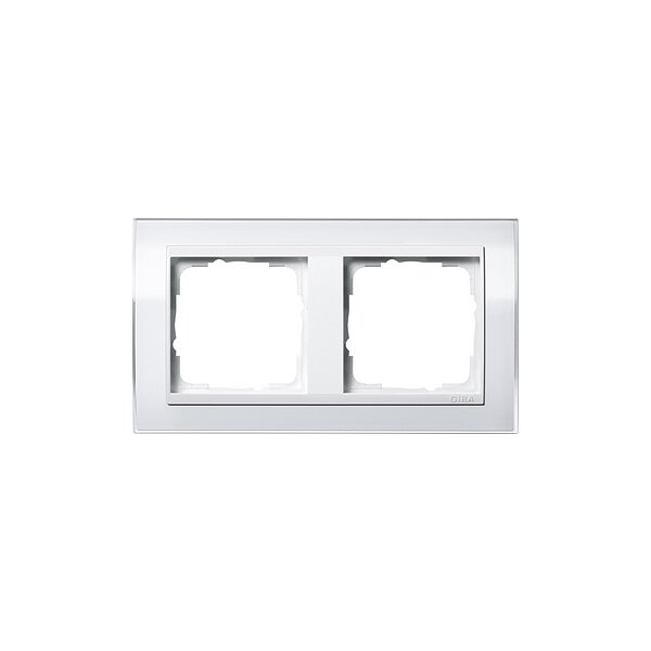 GIRA Rahmen 0212723 2fach + ZR rw Event Klar weiss