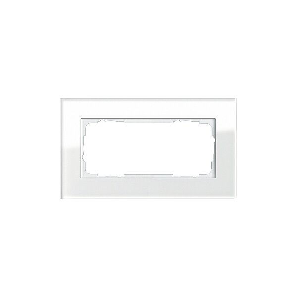 GIRA Rahmen 100212 2fach o.M. Esprit Glas weiss