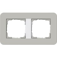 GIRA Rahmen 0212412 2fach E3 Grau/Reinweiss