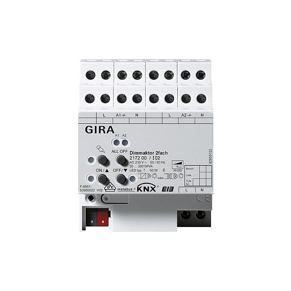 GIRA Aktor 217200 KNX/EIB Dimmen 2fach 2x300W REG