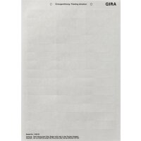 GIRA Beschriftungsbogen 145900 62,0x18,0mm