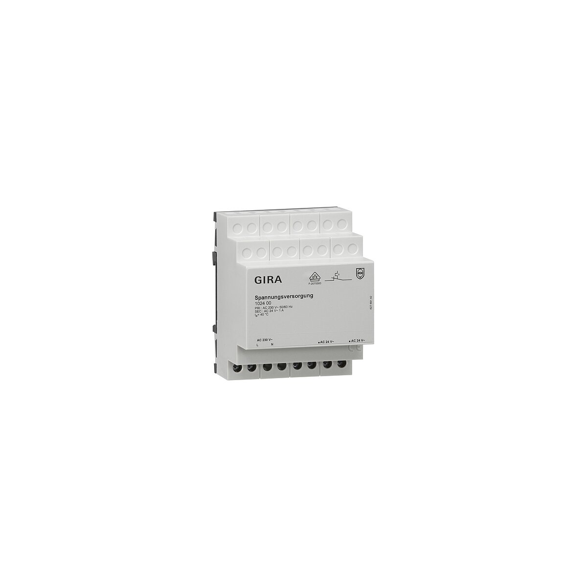 GIRA Spannungsversorgung 102400 KNX/EIB Wetterstation AC 1 A REG - Ih,  85,15