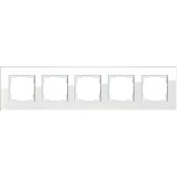 GIRA Rahmen 021512 5fach Esprit Glas weiss