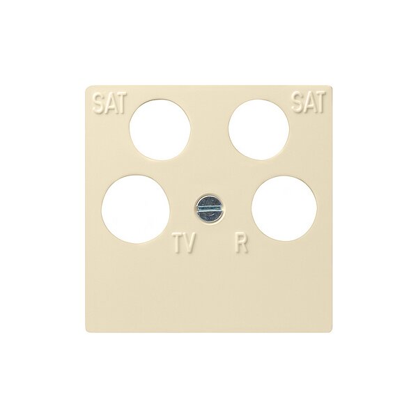 GIRA Zentralplatte 025901 4fach Fuba ECG Astro cremeweiss