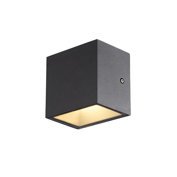 SLV LED-Wand- / Deckenleuchte SITRA CUBE anthrazit IP44 3000K 10W