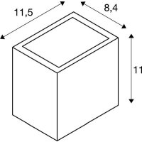 SLV LED-Wand- / Deckenleuchte SITRA CUBE anthrazit IP44...