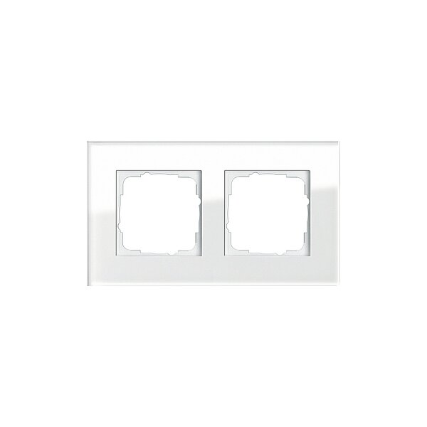 GIRA Rahmen 021212 2fach Esprit Glas weiss