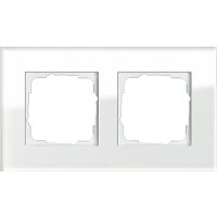 GIRA Rahmen 021212 2fach Esprit Glas weiss