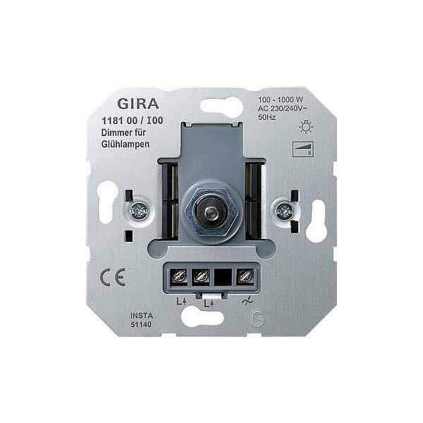 GIRA Dimmer 118100 Einsatz Druck/Wechsel Gl 100-1000