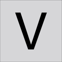 RZB Buchstabe V gross 120mm