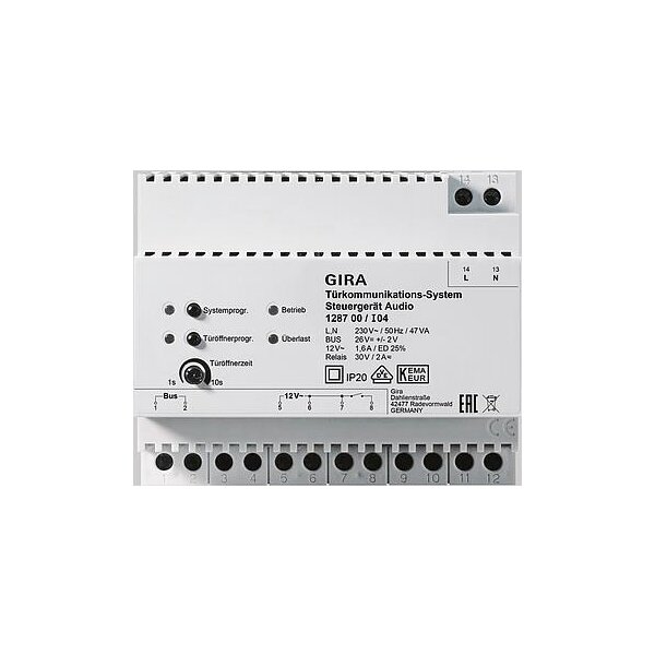 GIRA Steuergerät 128700 Audio Türkommunikation REG