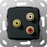 GIRA Einsatz Cinch Audio 563610 +Composite Video Kup...