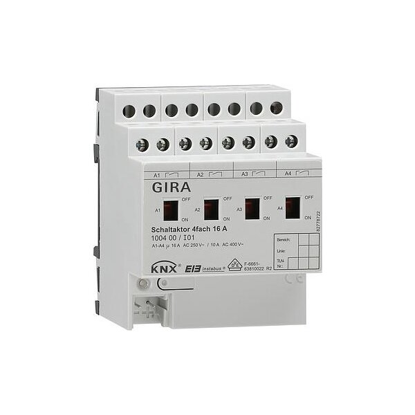 GIRA Aktor 100400 KNX/EIB Schalten 4fach 16A REG